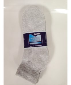 Ankle Diabetic Socks (Grey, 10-13)