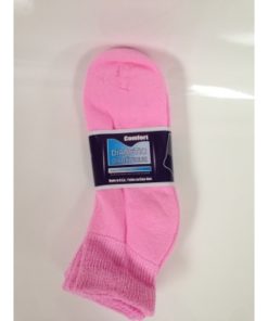Ankle Diabetic Socks (Pink, 10-13)